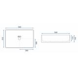 Aufsatzwaschbecken Rea Berta 55 White