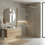 Paroi de douche Rea Flexi Transparent / Brush Gold 100
