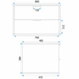 Waschtischunterschrank Rea Mono 80cm Brown