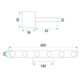 Bad LED-Wandleuchte SWE056-W CHROME