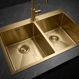 Diskho i rostfritt stål REA Joel BRUSH GOLD