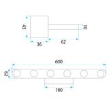 Bad LED-Wandleuchte SWE057-W GOLD