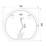 Spiegel LED 80cm Fabio