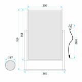 Spiegel LED LUMI White 30x40cm