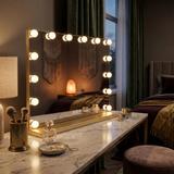 Spiegel LED HOLLYWOOD L.Gold