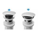 Waschbecken-Siphon Klik-Klak Universal REA Flow Chrome