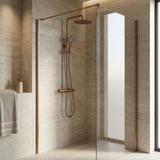 Doucheset zonder uitloop met thermostaat Rea Lungo Copper Brush