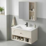 Комплект мебели за баня с мивка River 60cm Creme