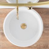 Πάγκος νιπτήρας Rea Helen Gold White 42 x 42 x 16 cm
