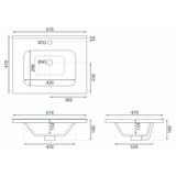 Badezimmermöbel-Set mit Waschbecken Astor 60cm White