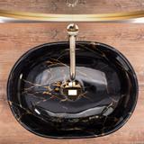 Aufsatzwaschbecken Rea Amelia Black Marble shiny