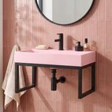 Lavabo de conglomerado GOYA PINK 60CM + marco