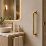 Straight bathroom grab bar Brush Gold