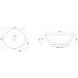 Νιπτήρας Rea Sofia Aiax Shiny Μ41 x Π 34.5 x  Υ 15