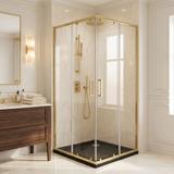 Duschkabine Rea City 80x80 Gold Brush