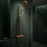 Doucheset zonder uitloop met thermostaat Rea Lungo Copper Brush