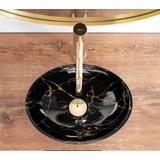 Aufsatzwaschbecken Rea Sofia Mini Black Marble Shiny