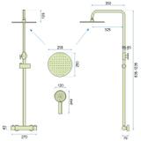 Set doccia con termostato REA VINCENT NICKEL BRUSH INOX