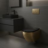 Toilet bowl Rea Carlo Mini Tornado Black Brush Gold