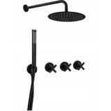 Inbouw regendoucheset REA EXIT Black + Box
