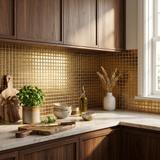 Mosaik Dekor P14014 30x30cm Gold Glass