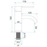 Bathroom faucet Rea Foster Brush Nickel Low