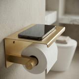 Toilettenpapierhalter mit Ablage 39105A ORI Brush Gold