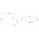 Aufsatzwaschbecken Rea Greta 55
