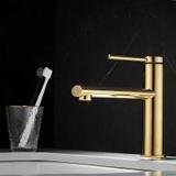 Waschbeckenarmatur REA OVAL GOLD low