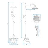 Shower set REA BERGAMO antique bronze