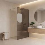 Paroi de douche Rea Flexi Brown / Chrome 100