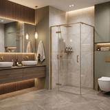 Duschkabine Rea Bruno 100x80 Brush Gold