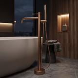 Free-standing faucet Rea Lungo Diamond Brush Copper