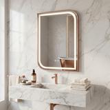 LED seinapeegel ZONE 80x60 BRUSH  ROSE GOLD