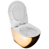 Függesztett WC-csésze rea Carlo Flat Mini Gold/White