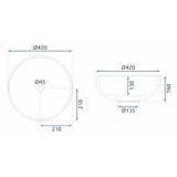 Countertop Basin REA ICE BLACK