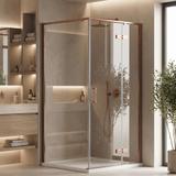 Duschkabine Rea Bruno 90x90 Brush Copper