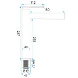 Bathroom faucet Rea Grace Brush Nickel High