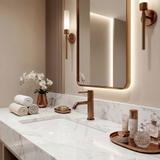 Mešalnik za umivalnik Rea Lungo Diamond Brush Copper  Low