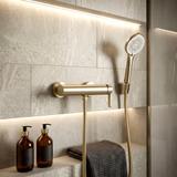 Duschschlauch mit Verdrehschutz Rea Brush Gold 150 cm