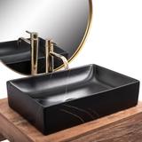 Aufsatzwaschbecken REA Inga Black Marble Mat