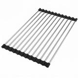 Roll-up dish drying rack for sink REA P12298 Black