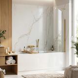 Badewanneaufsatz Rea Elegant Gold Brush 80