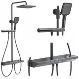 Duschgarnitur mit Thermostat REA Pedro Titanium