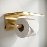 Toilettenpapierhalter mit Ablage 6613 Modern Gold