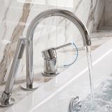 3-Hole Bathtub Faucet Rea Lungo Chrome
