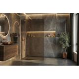 Duschwand Rea Flexi Brown / Brush Copper 110