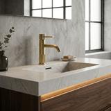 Waschbeckenarmatur Rea Lungo Stripe Brush Gold Low