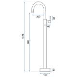 Waschbeckenarmatur freistehend Rea Lungo Chrome