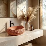 Aufsatzwaschbecken Rea Mika Terracotta